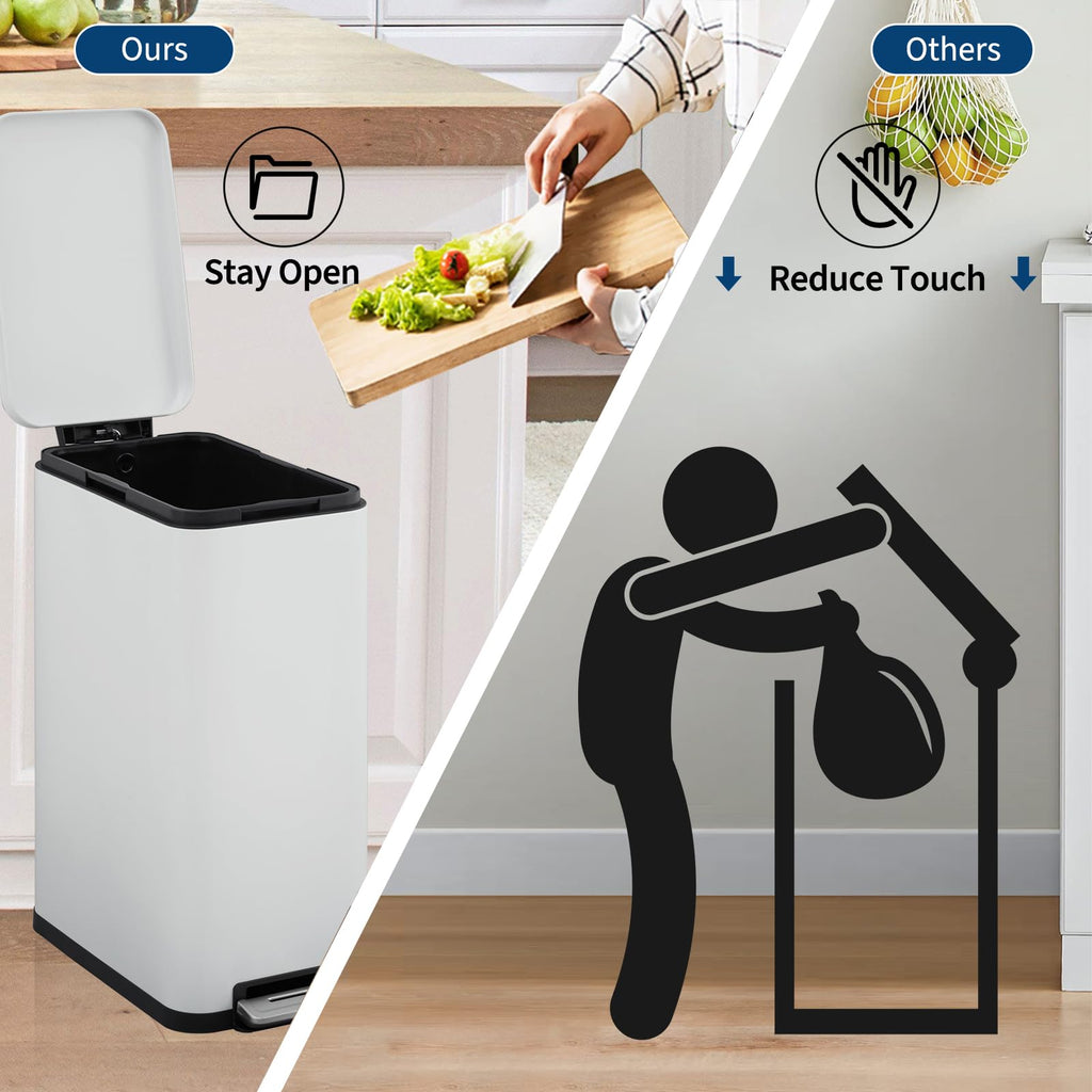 13.2 gal Stainless Steel Step Trash Can Z93481