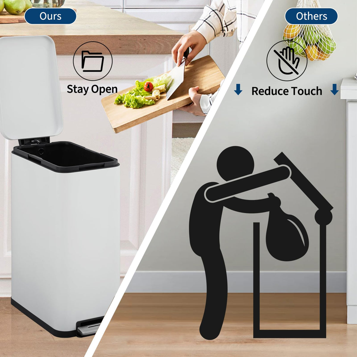 13.2 gal Stainless Steel Step Trash Can Z93481