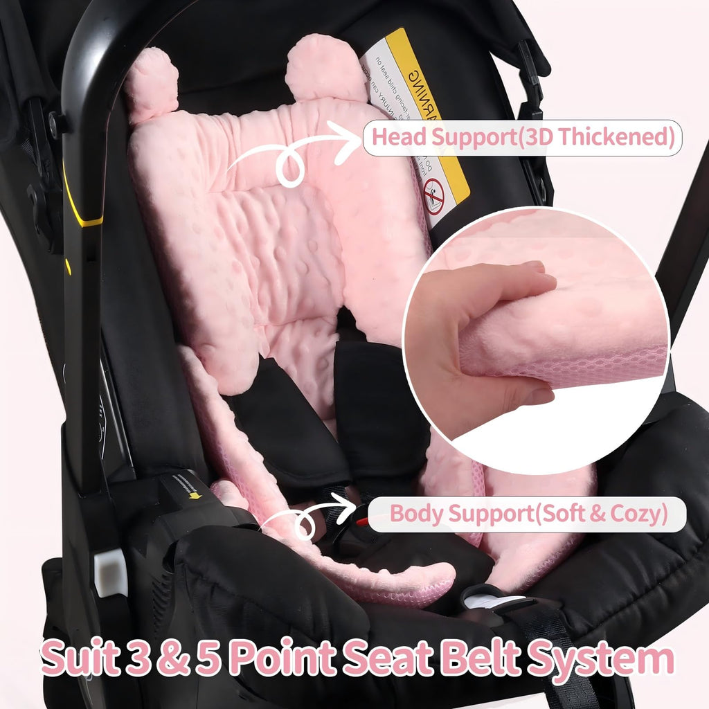 Reversible Carseat Head Body Support Newborn Pink C340627