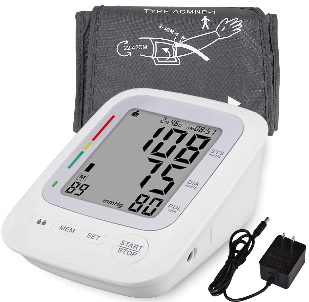Upper Arm Automatic Digital Blood Pressure Monitor Large Cuff Y409