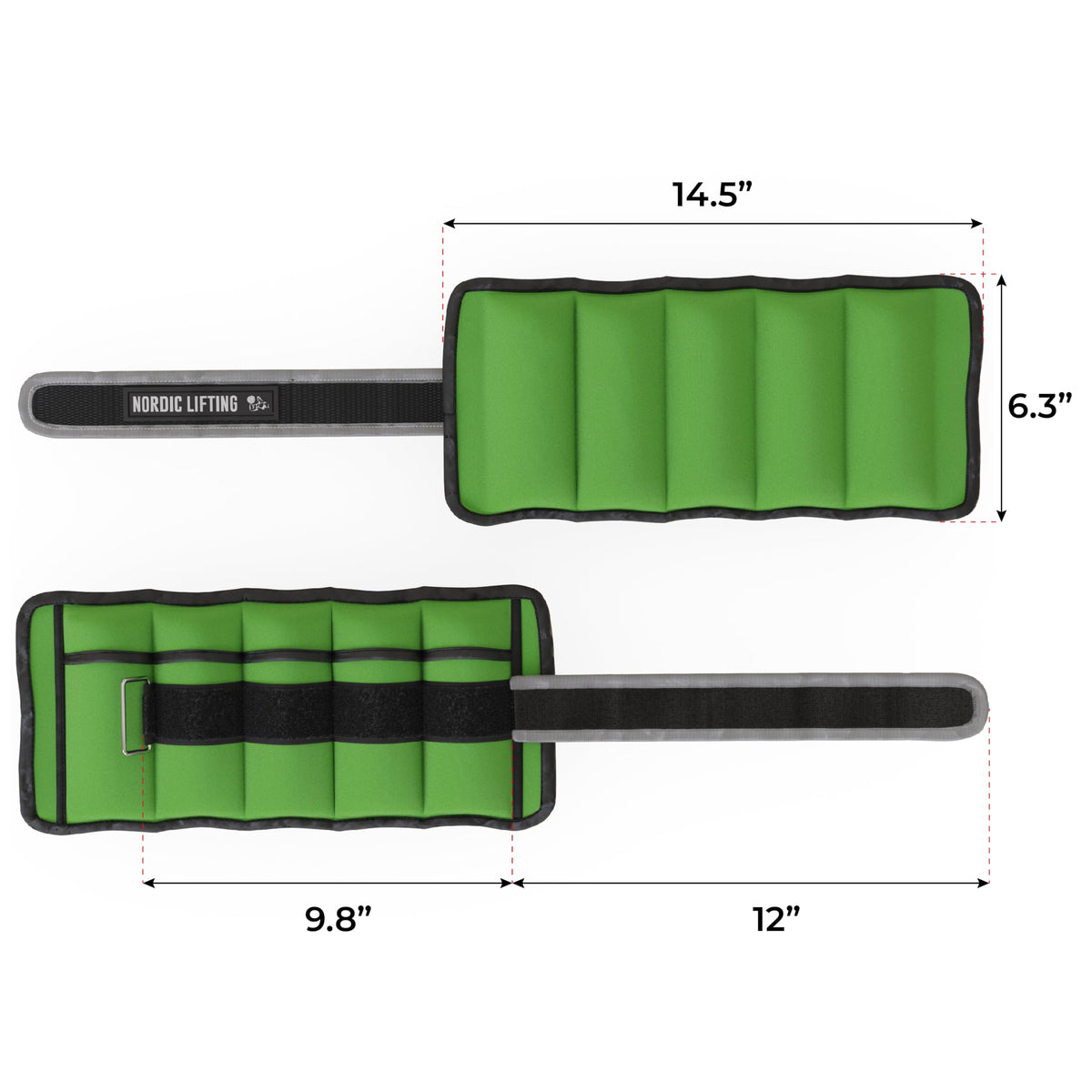 Adjustable 5lb Ankle Weights (1 Pair) H9715
