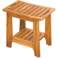 18" Teak Shower Bench with Non-Slip Leveling Feet E707