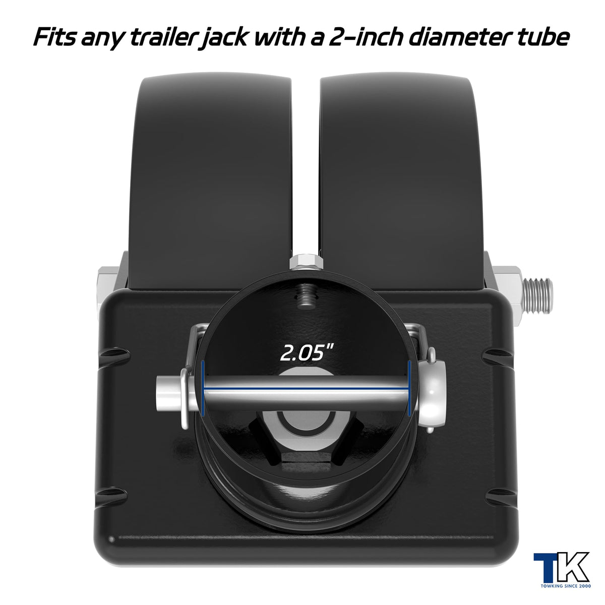 Dual 6" Trailer Jack Swivel Caster Wheel H81953