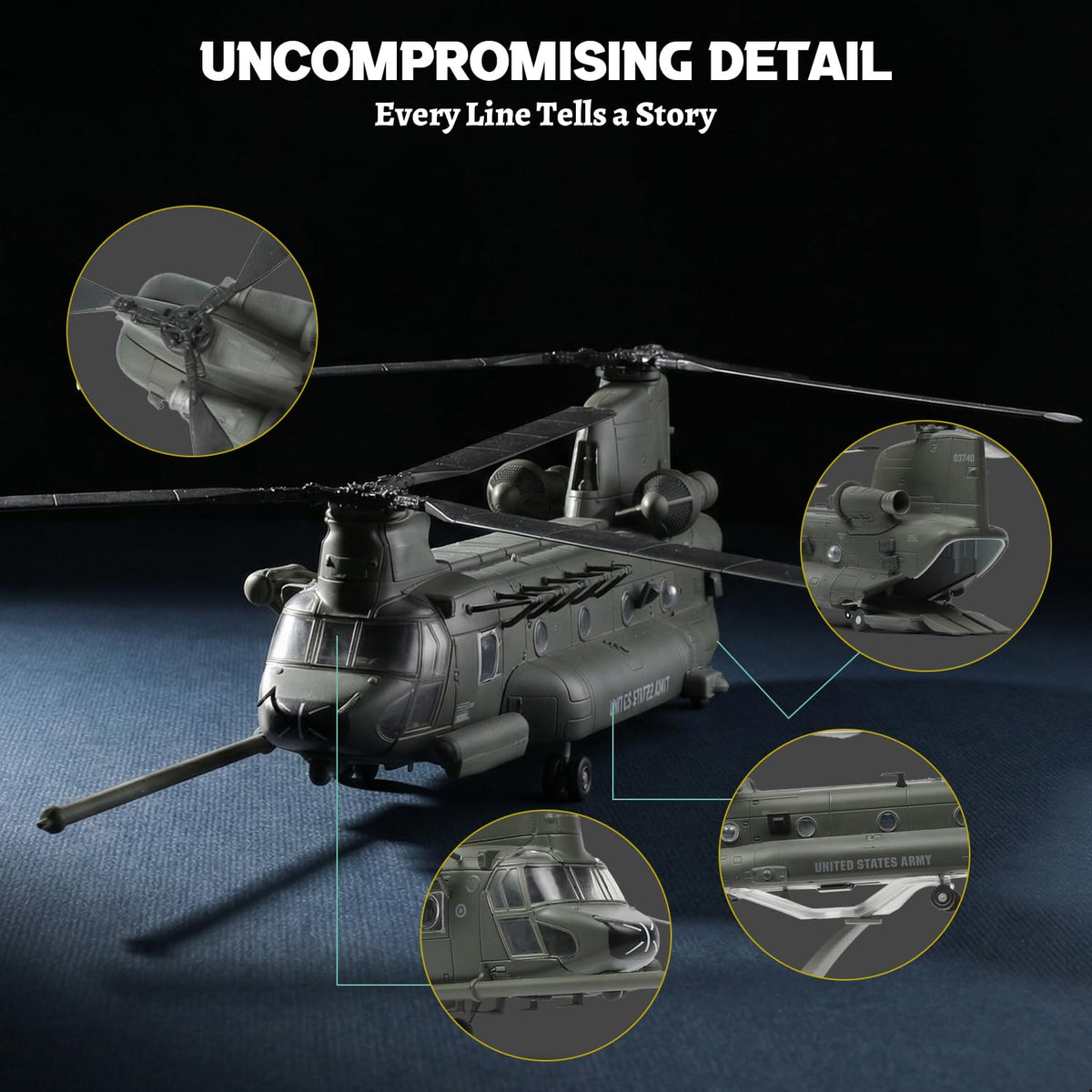 1/72 MH-47G Chinook Die-cast Metal Helicopter Model O240220