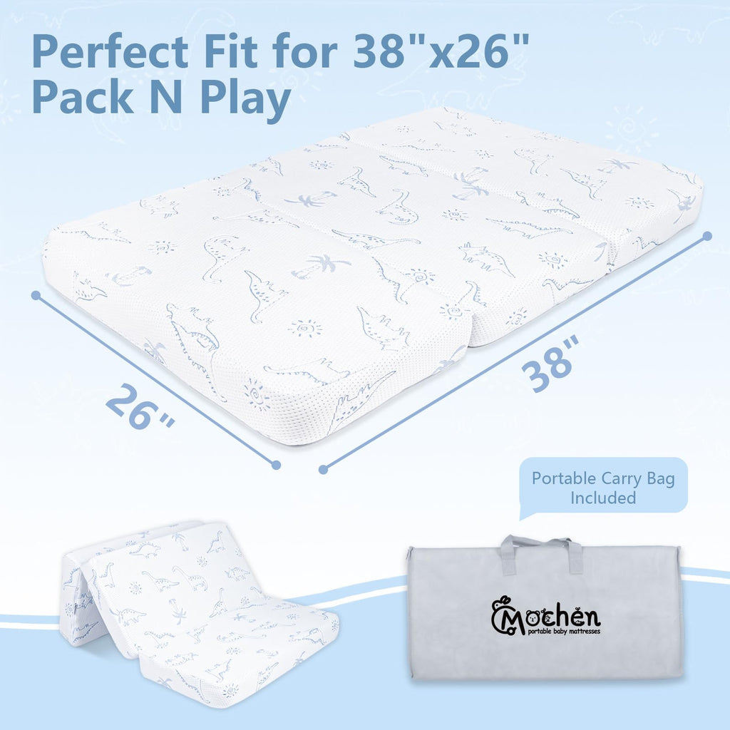 38x26 Dual Sided Memory Foam Pack and Play Mattress G9385