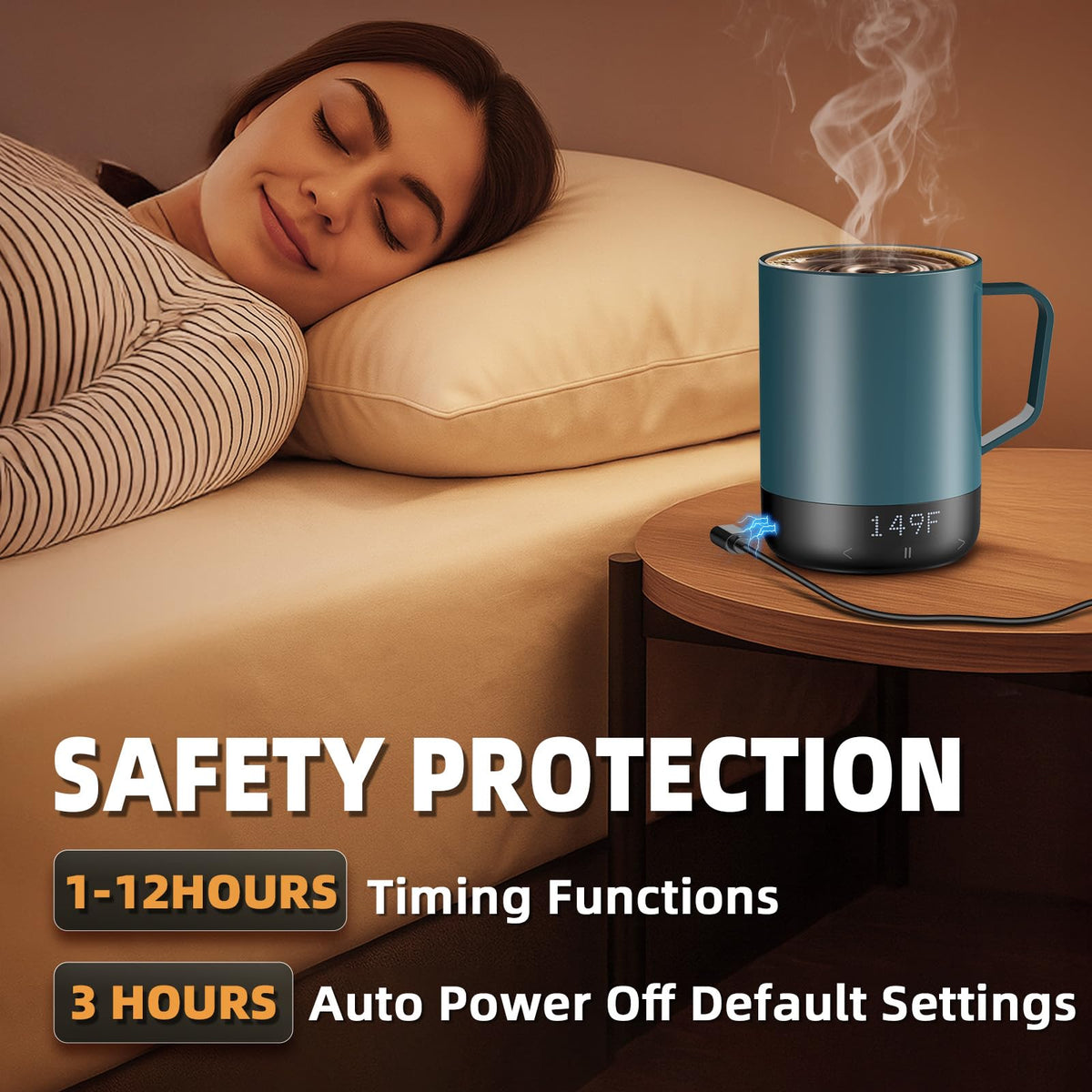 14 Oz Rechargeable Self Heating Coffee Mug Q482148