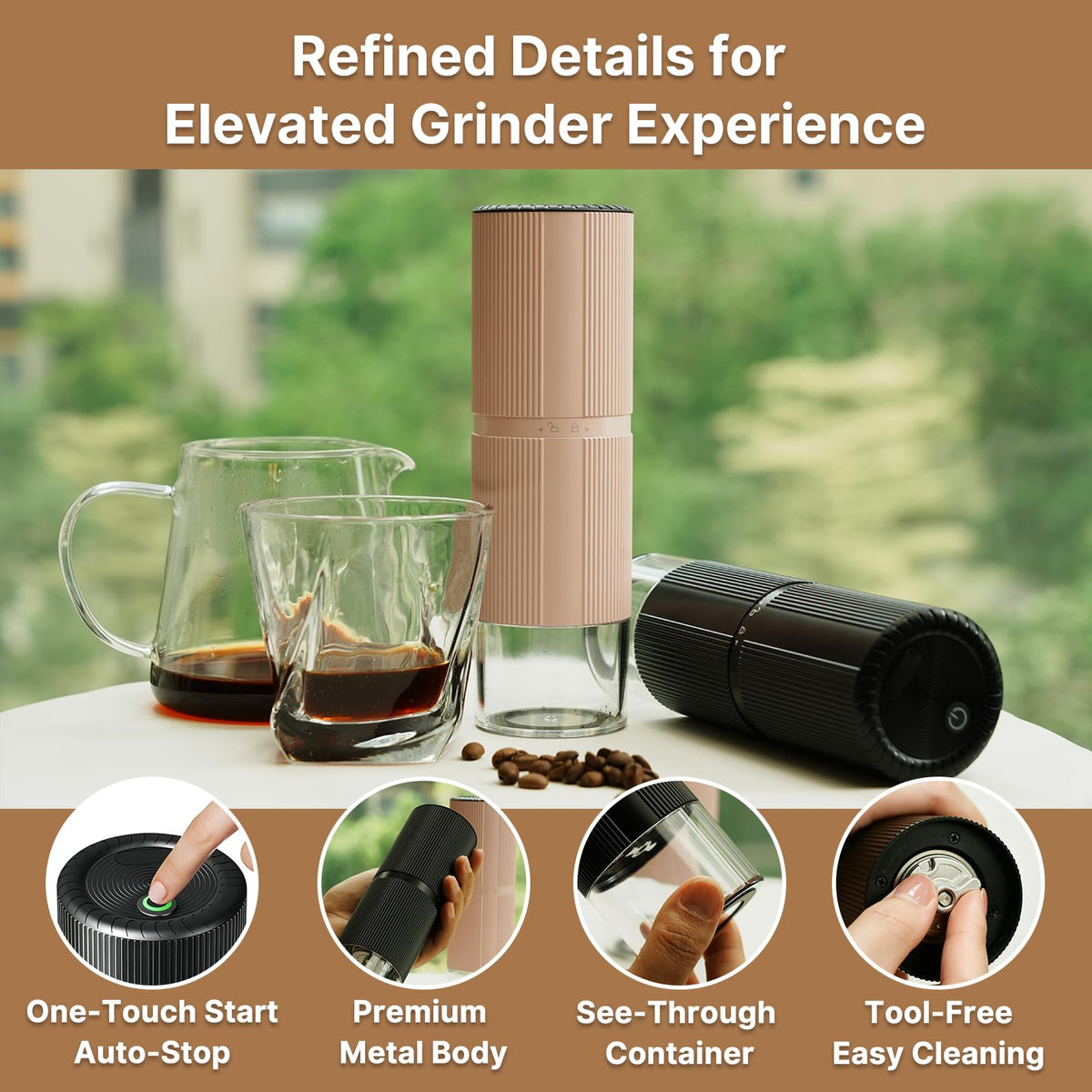 Portable Electric Coffee Grinder A5658