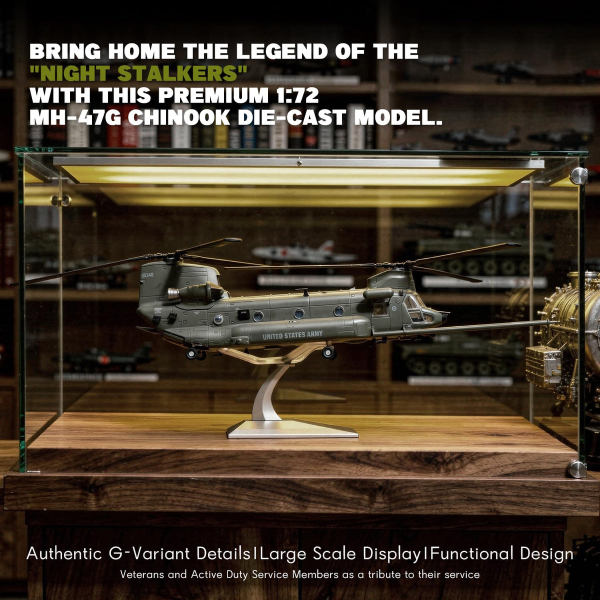 1/72 MH-47G Chinook Die-cast Metal Helicopter Model O240220
