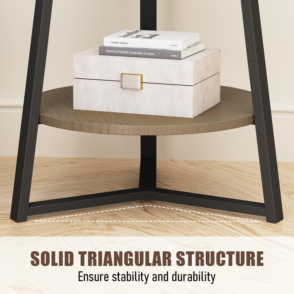 Round 2 Tier End Table with Storage Shelf A88003