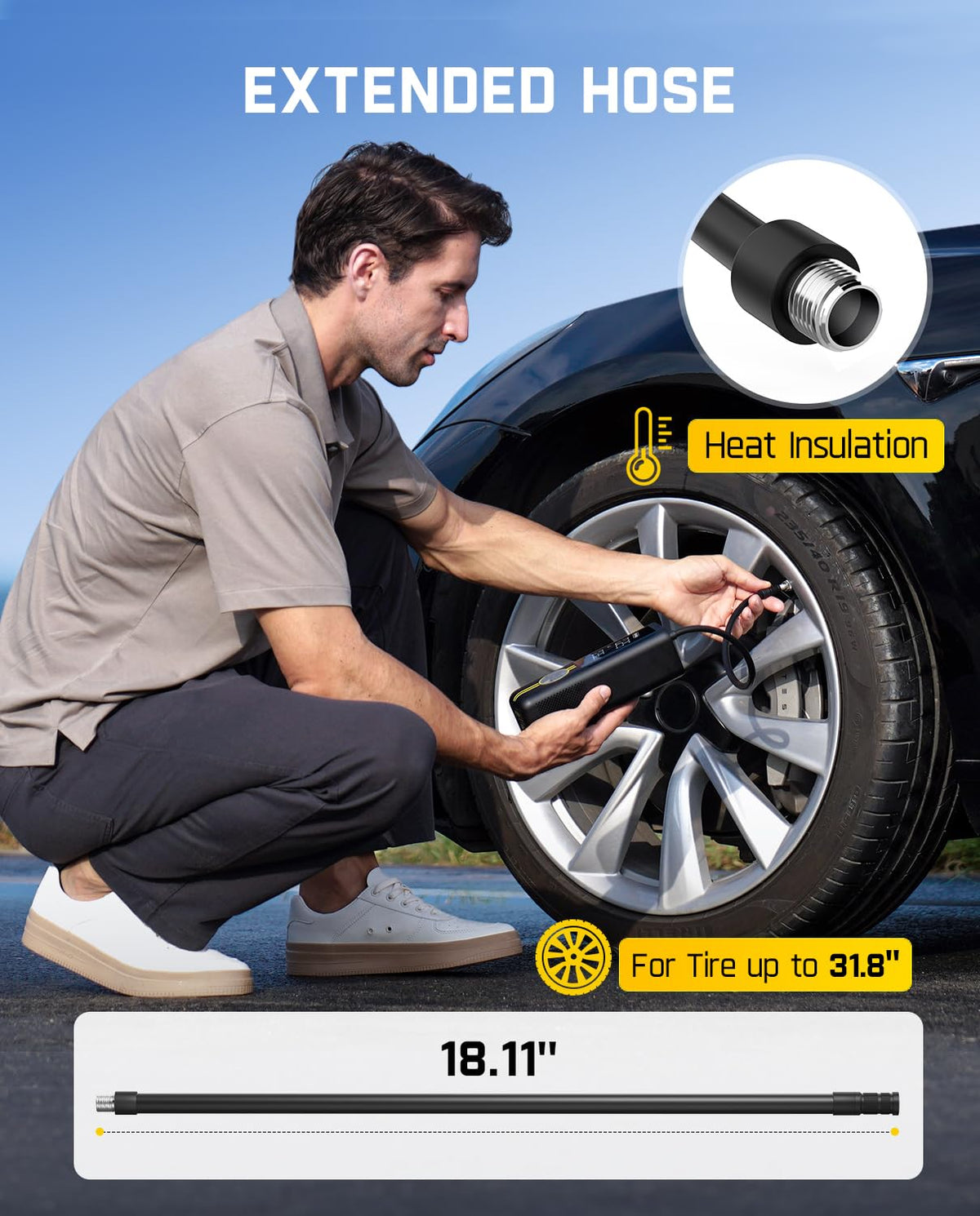Portable Tire Inflator Air Pump A2065