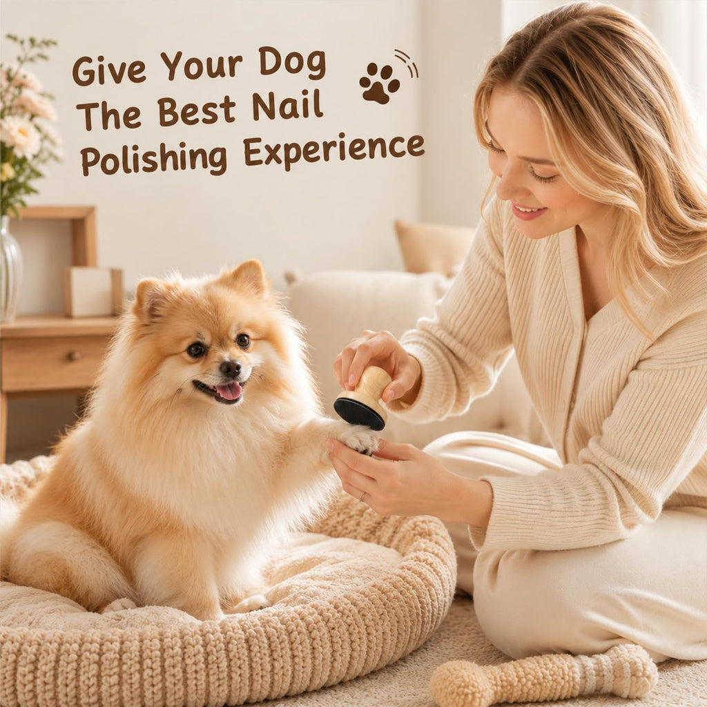 Wooden Dog Nail File Grinder with 4 Sanding Pad Z965