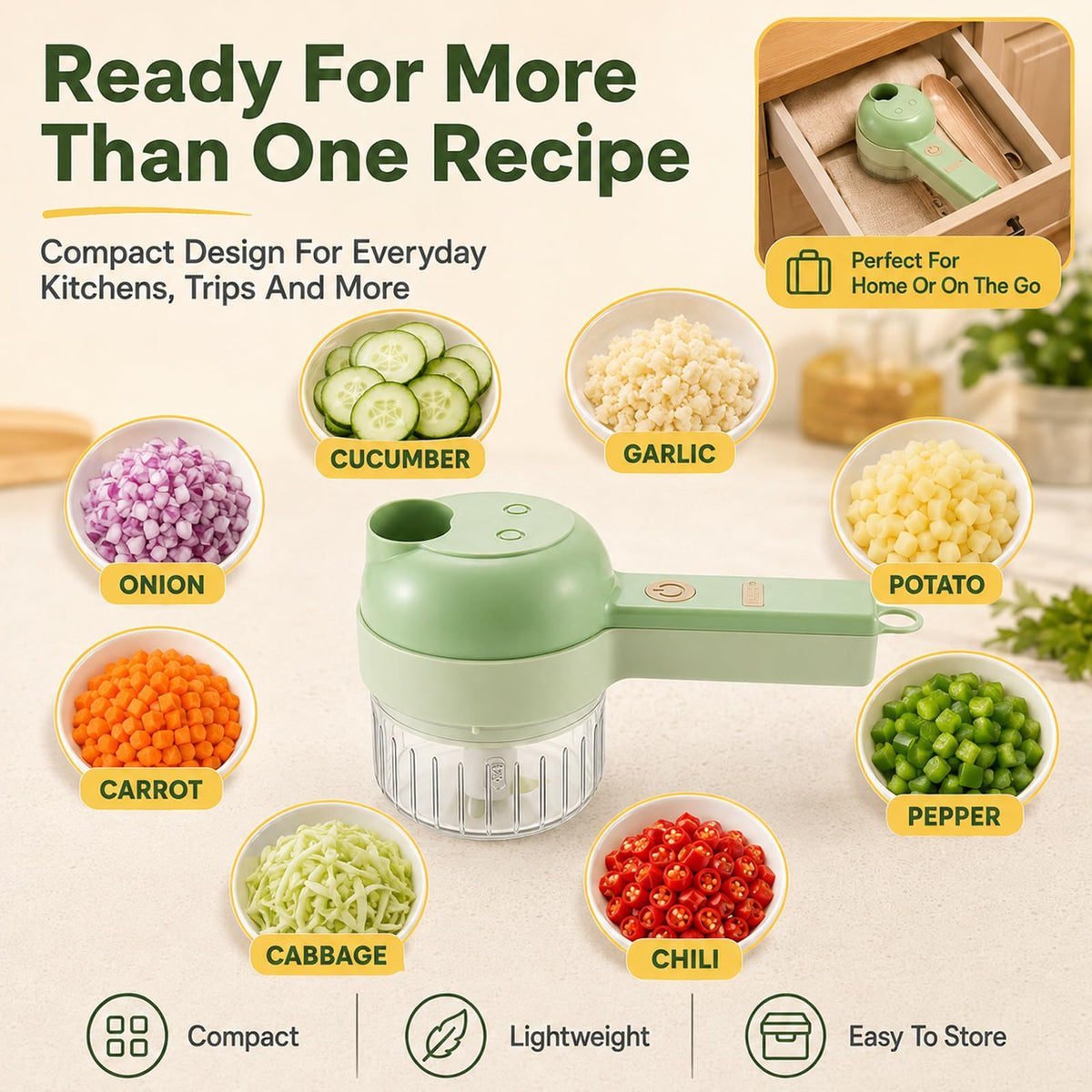 4 in 1 Handheld Electric Food Chopper F613