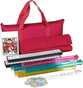 166 Tiles 4 Colors Mahjong Set with Rack Pushers Soft Bag F49872