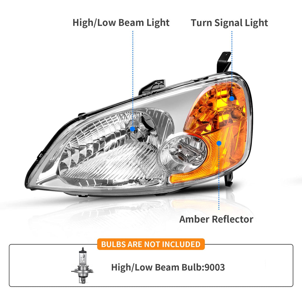 Headlight Assembly Chrome B10561