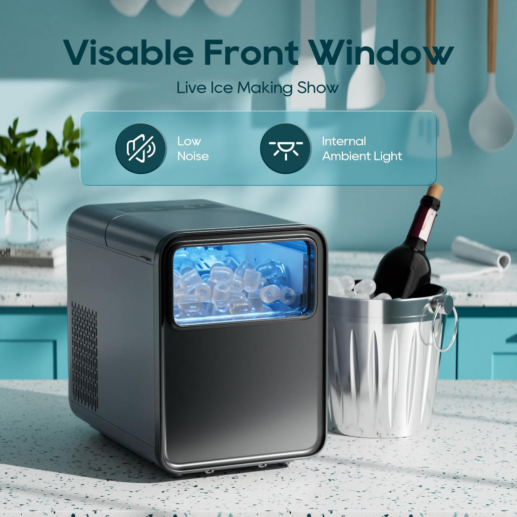 Countertop Ice Maker 9 Ice Cubes 26.5LBS/24H T3179