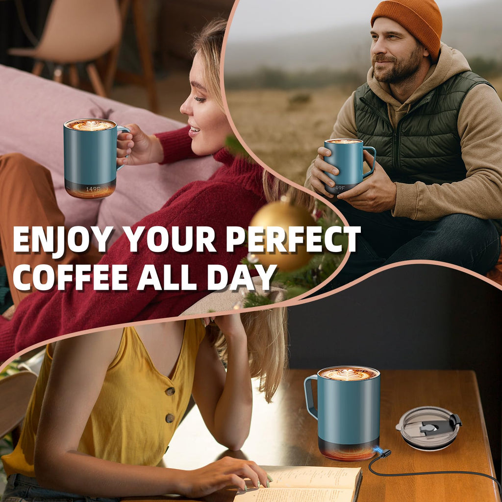 14 Oz Rechargeable Self Heating Coffee Mug Q482148