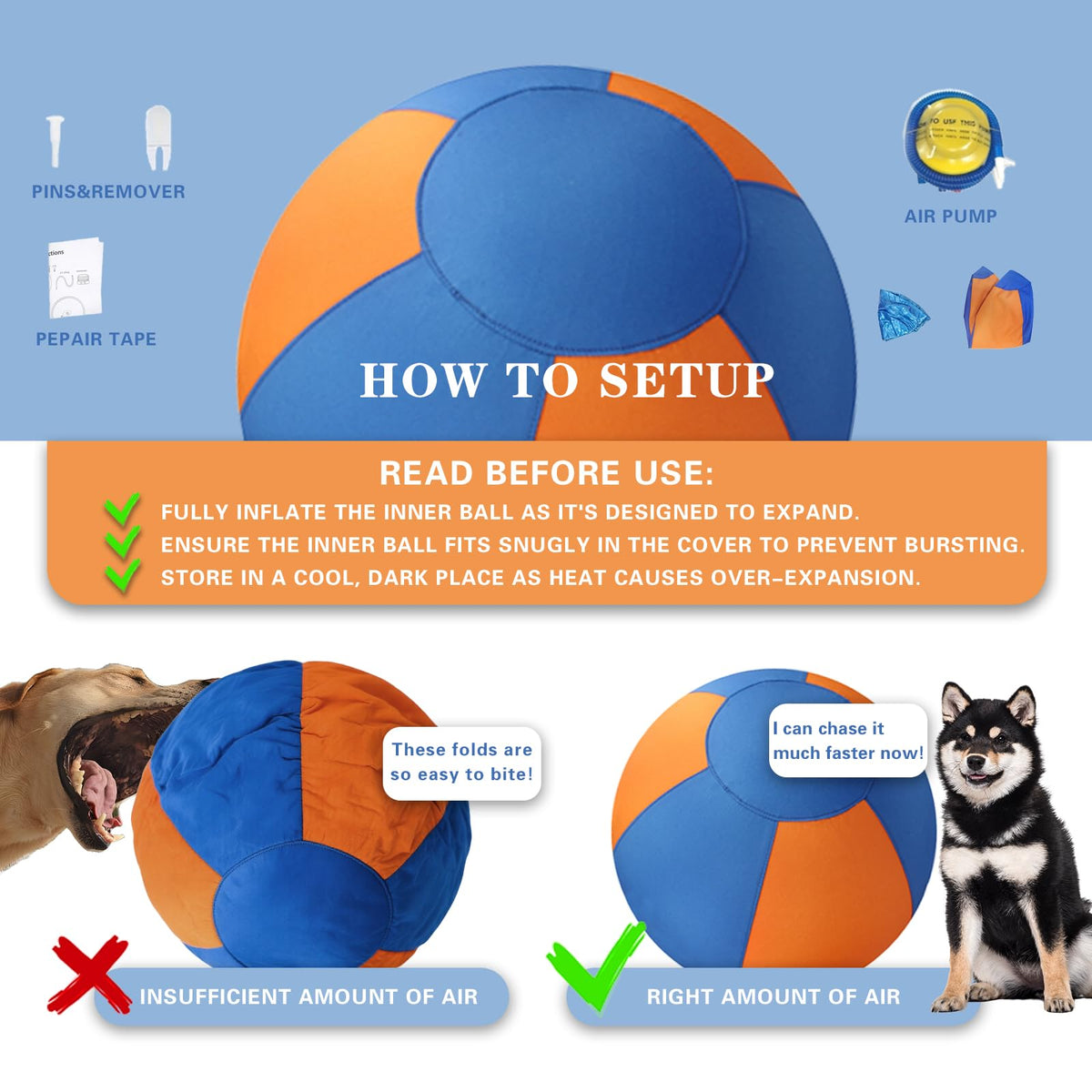 18'' Durable Waterproof Dog Herding Ball H5471