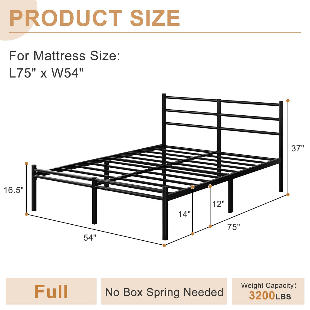 Full Size Bed Frame with Headboard and Footboard X621