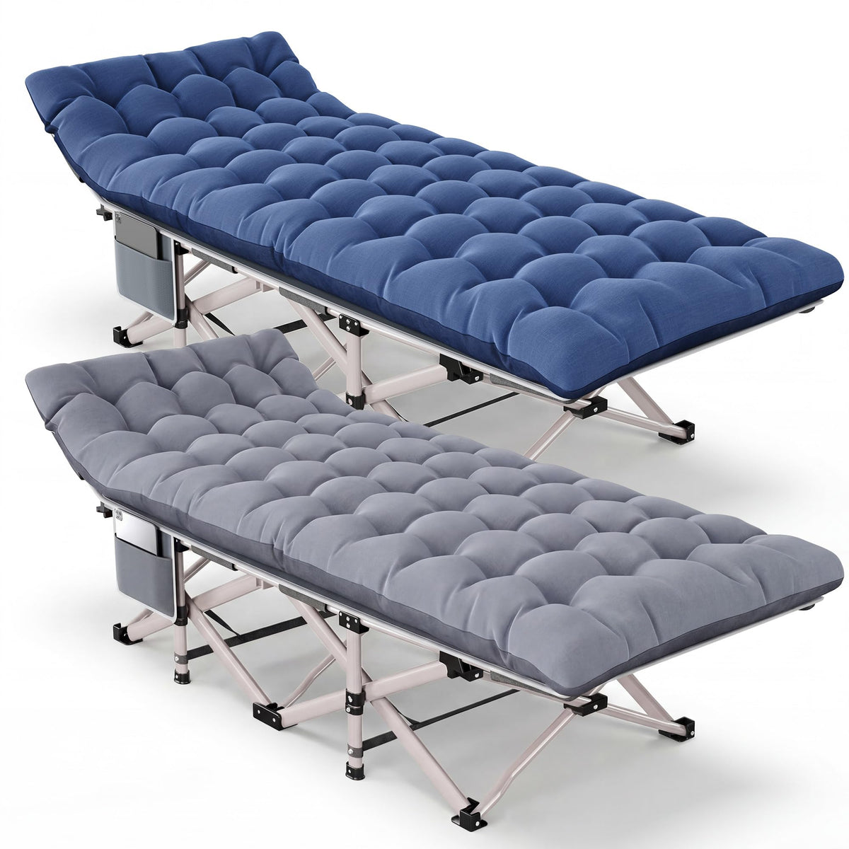Heavy Duty 2 Pack Folding Camping Cot with Carry Bag S82789