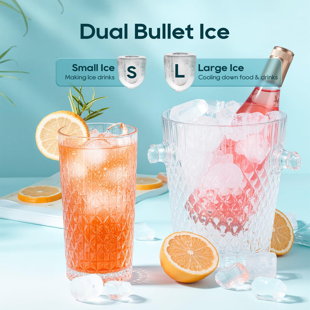 Countertop Ice Maker 9 Ice Cubes 26.5LBS/24H T3179