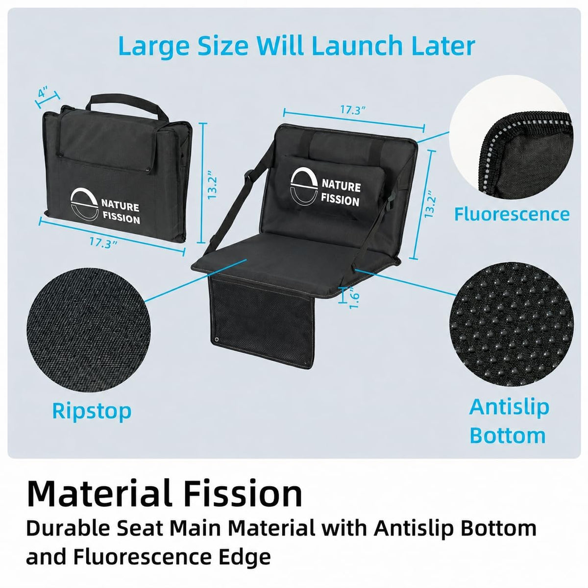 Foldable Portable Stadium Seat with Back and Lumbar Support V836209