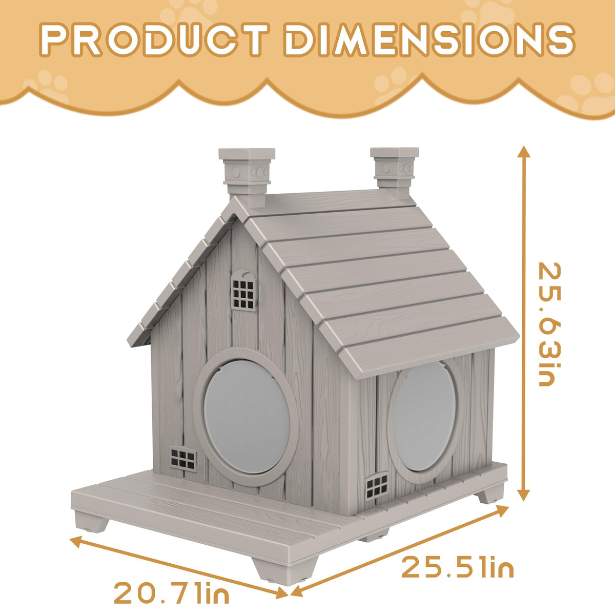 Weatherproof 1-Story Resin Cat House W416185