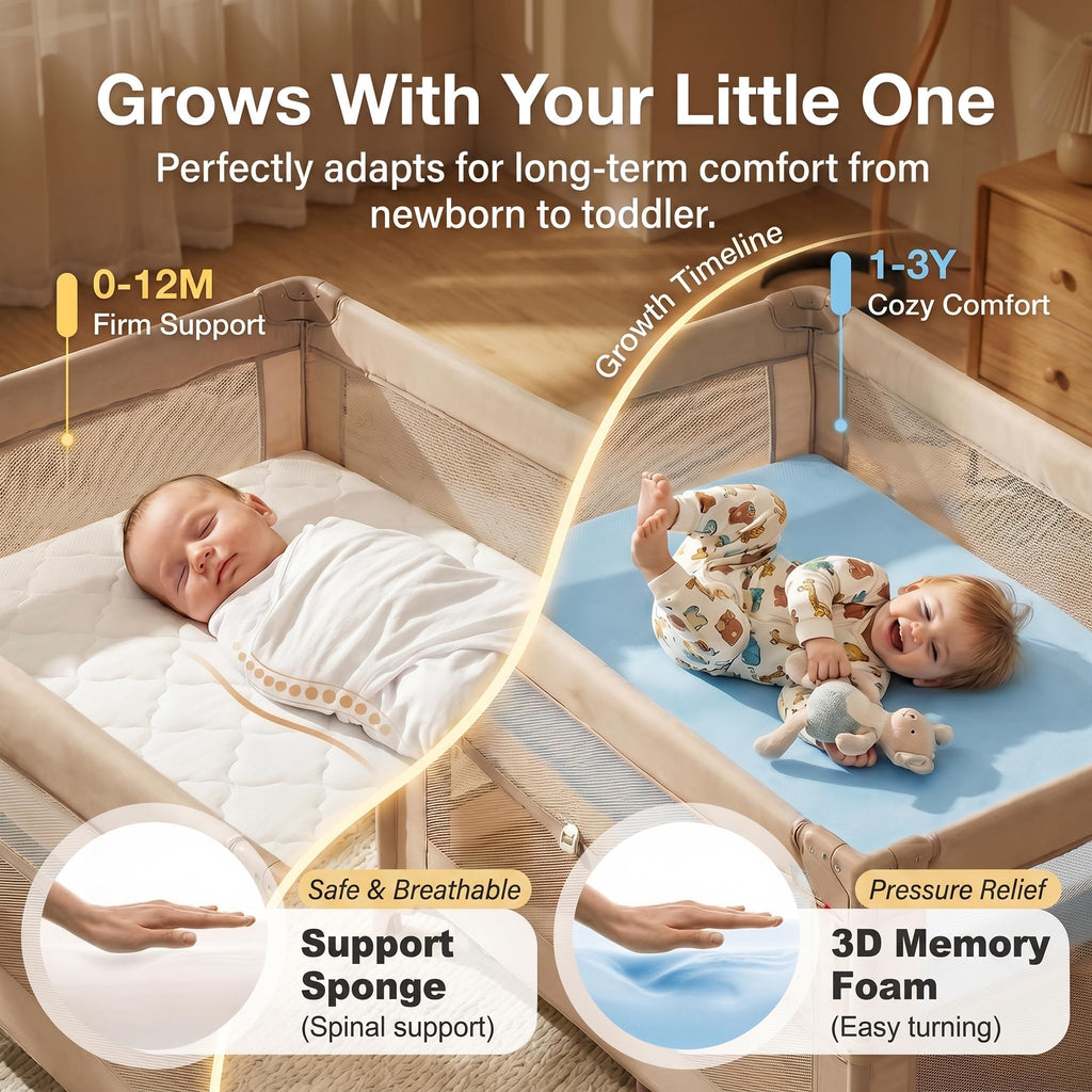 Dual Sided Memory Foam Pack and Play Mattress H839319