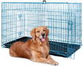 48 Inch Extra Large Folding Metal Wire Dog Crate with Double Door X342938