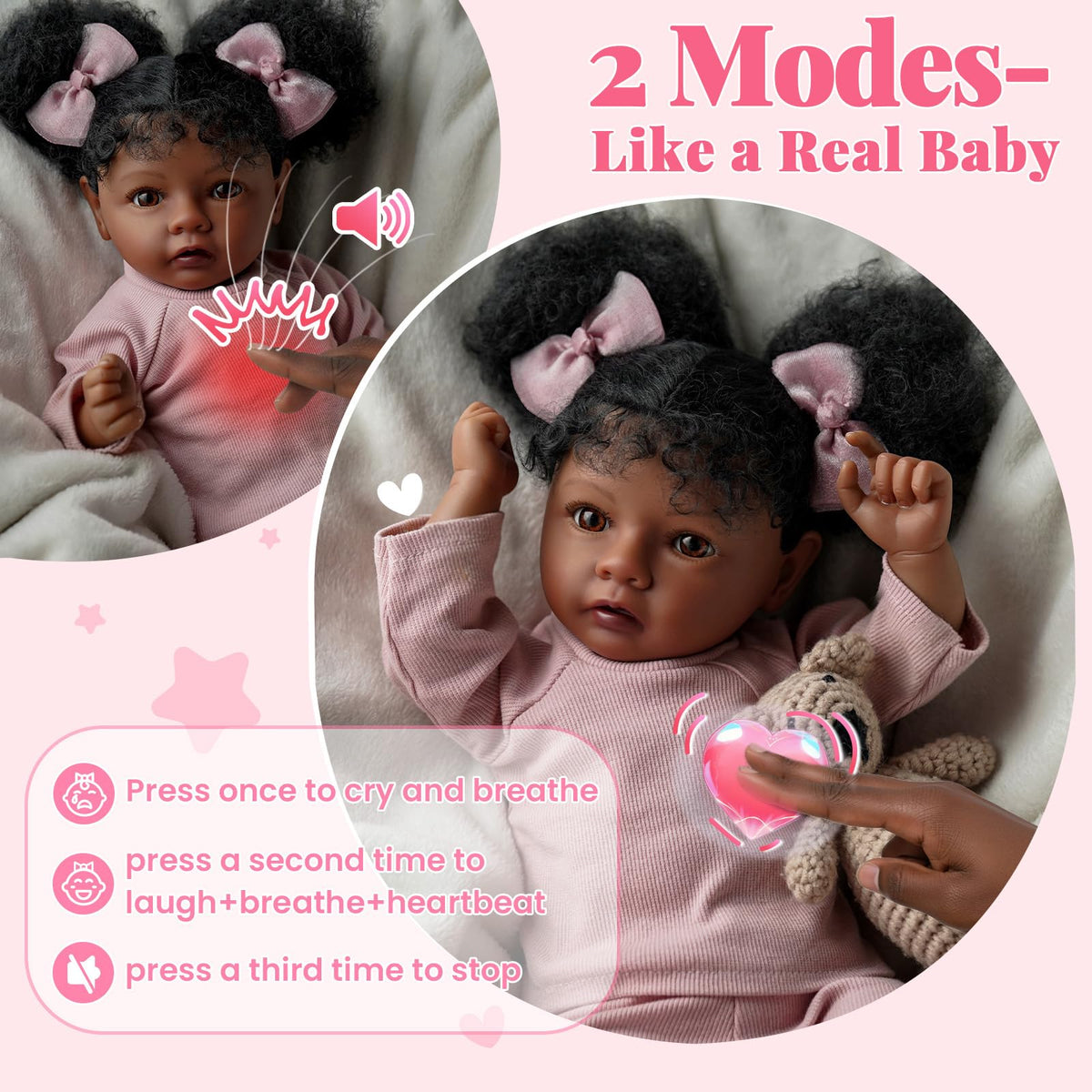 20 Inch Black Baby Girl P914619