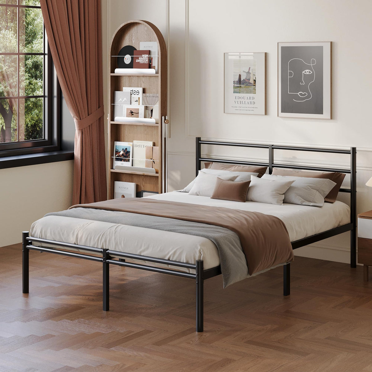 Full Size Bed Frame with Headboard and Footboard X621
