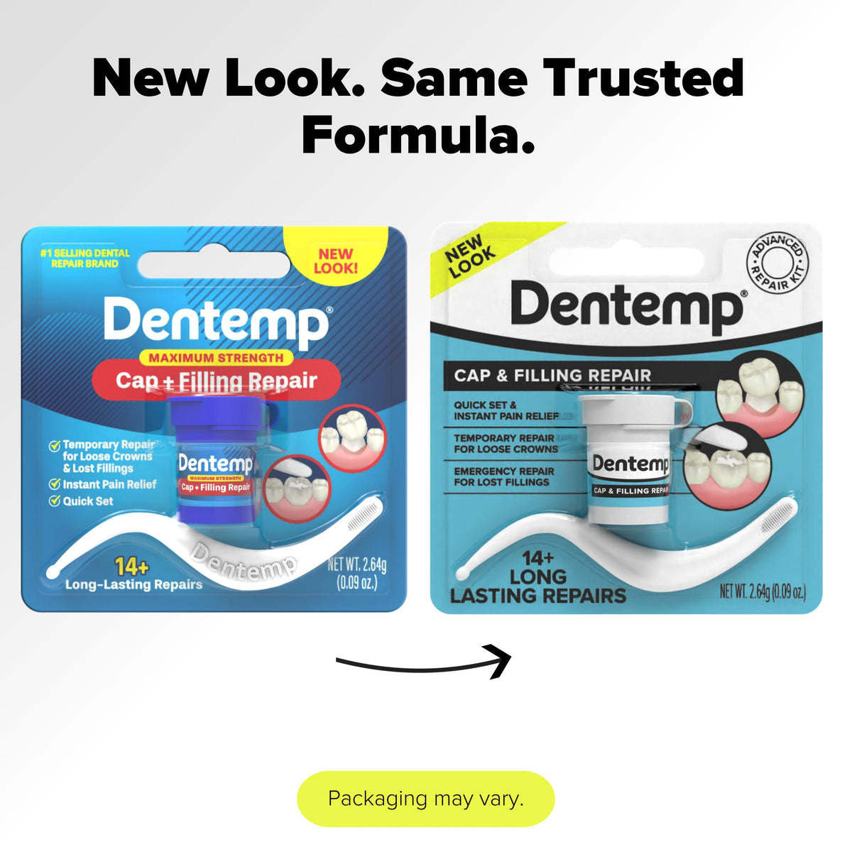 Maximum Strength Loose Cap and Lost Filling Repair Dental Kit Pack of 3 W211368