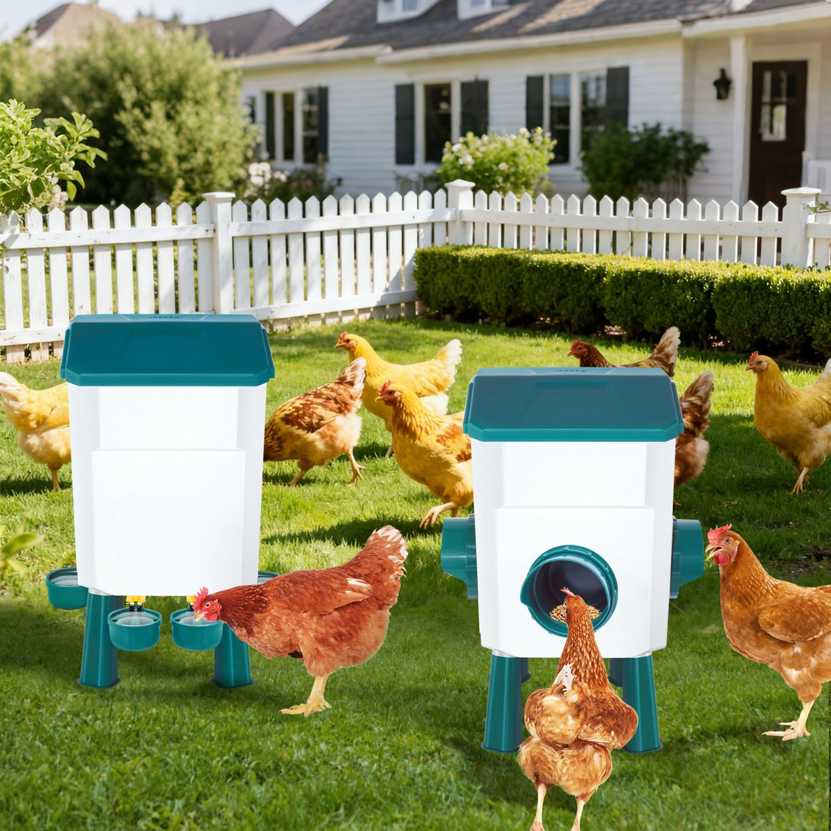Chicken Feeder and Waterer Set 3 Gallon G7619