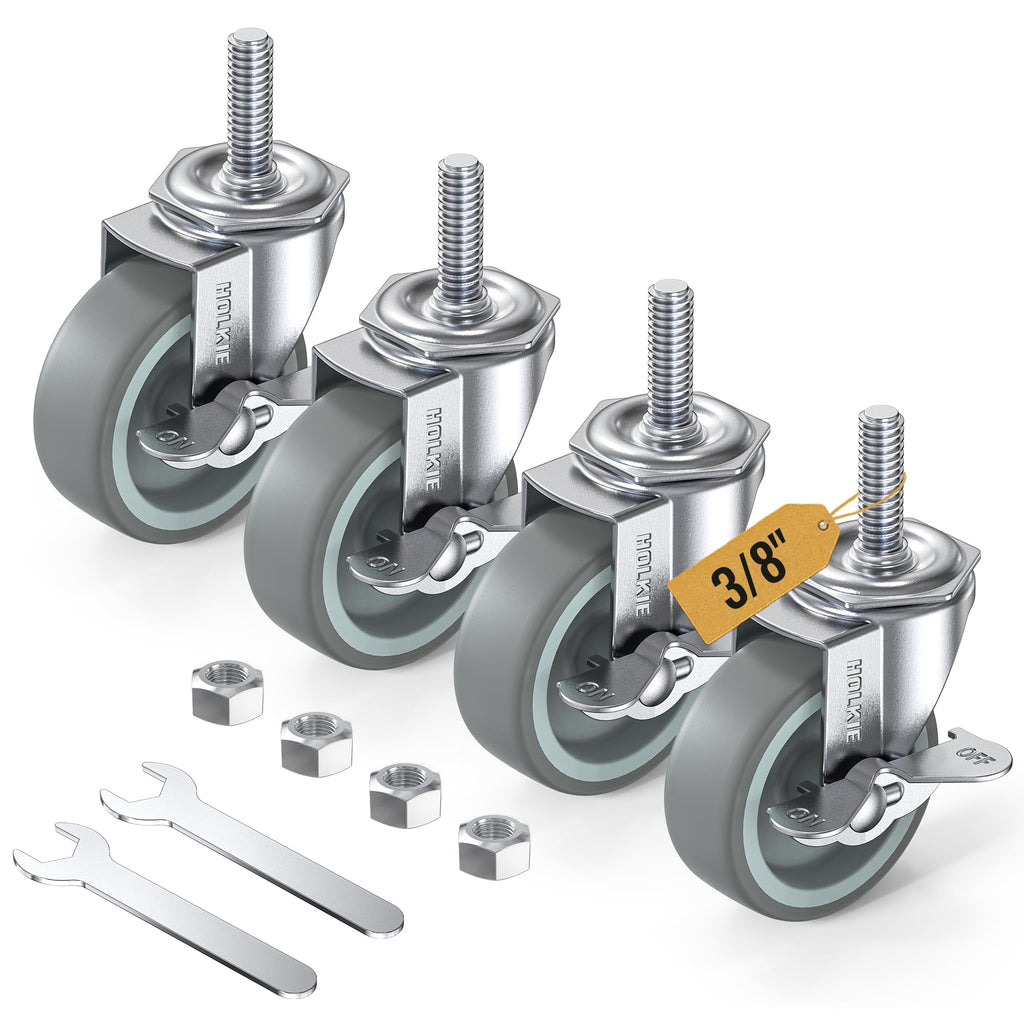 Set of 4 Stem Casters with Brake N173