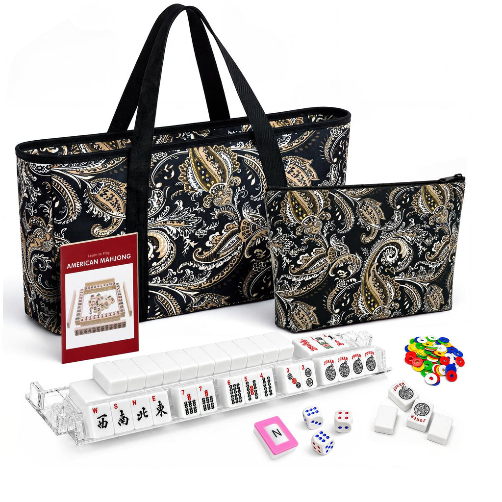 166 Tiles Mahjong Set with 4 Racks R99310