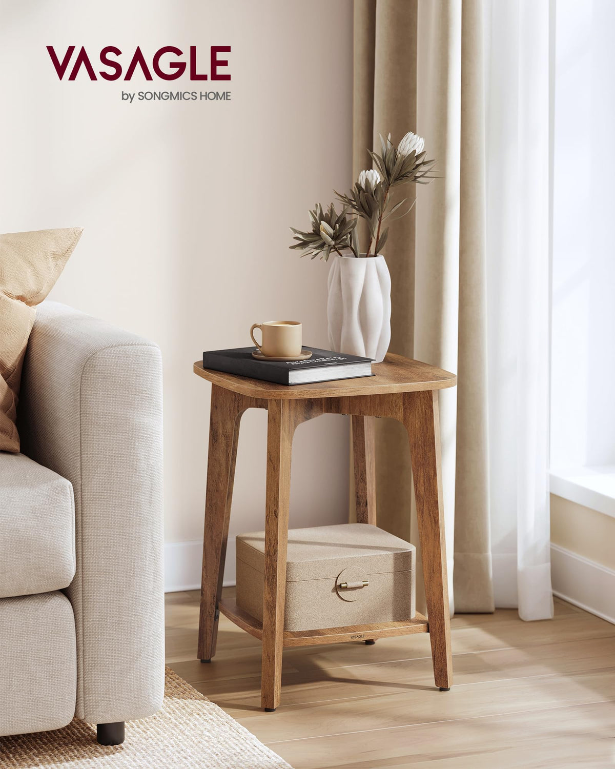 2-Tier Small Square Side Table Set of 2 B10850