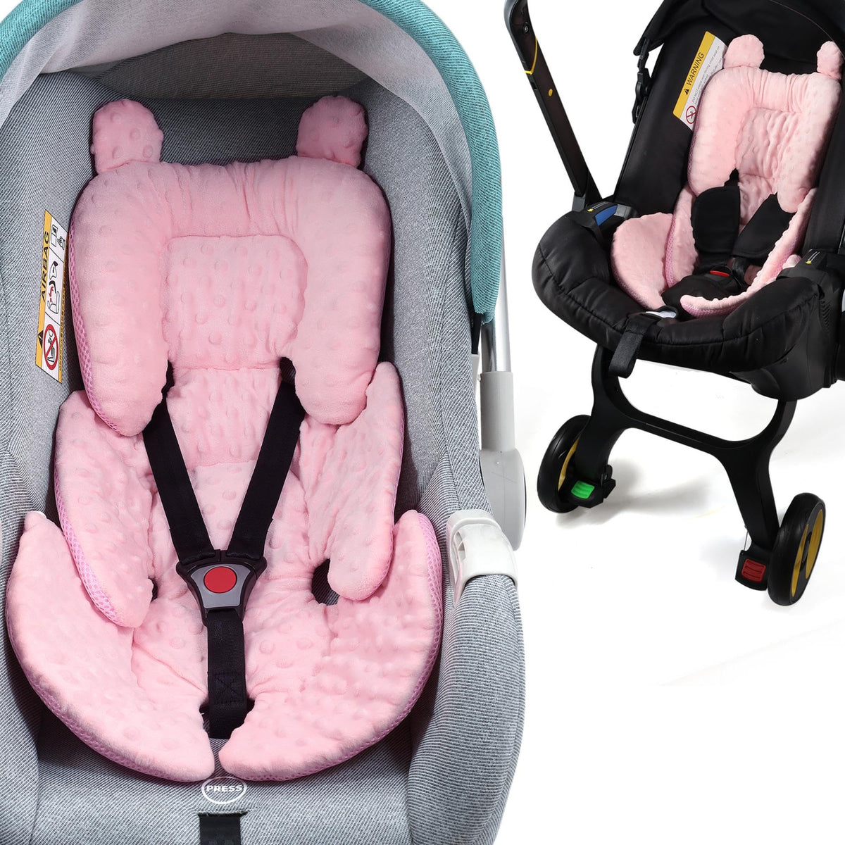 Reversible Carseat Head Body Support Newborn Pink C340627