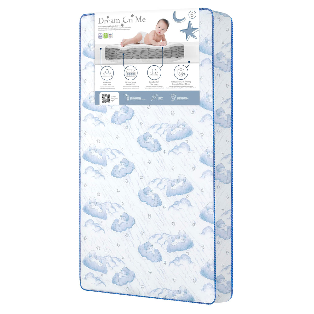 Blue 88 Coil Spring Crib and Toddler Bed Mattress J2234