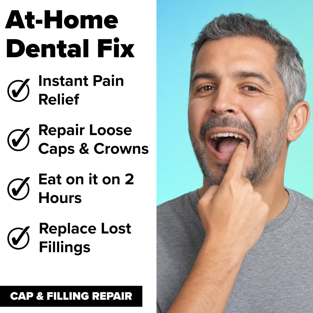 Maximum Strength Loose Cap and Lost Filling Repair Dental Kit Pack of 3 W211368