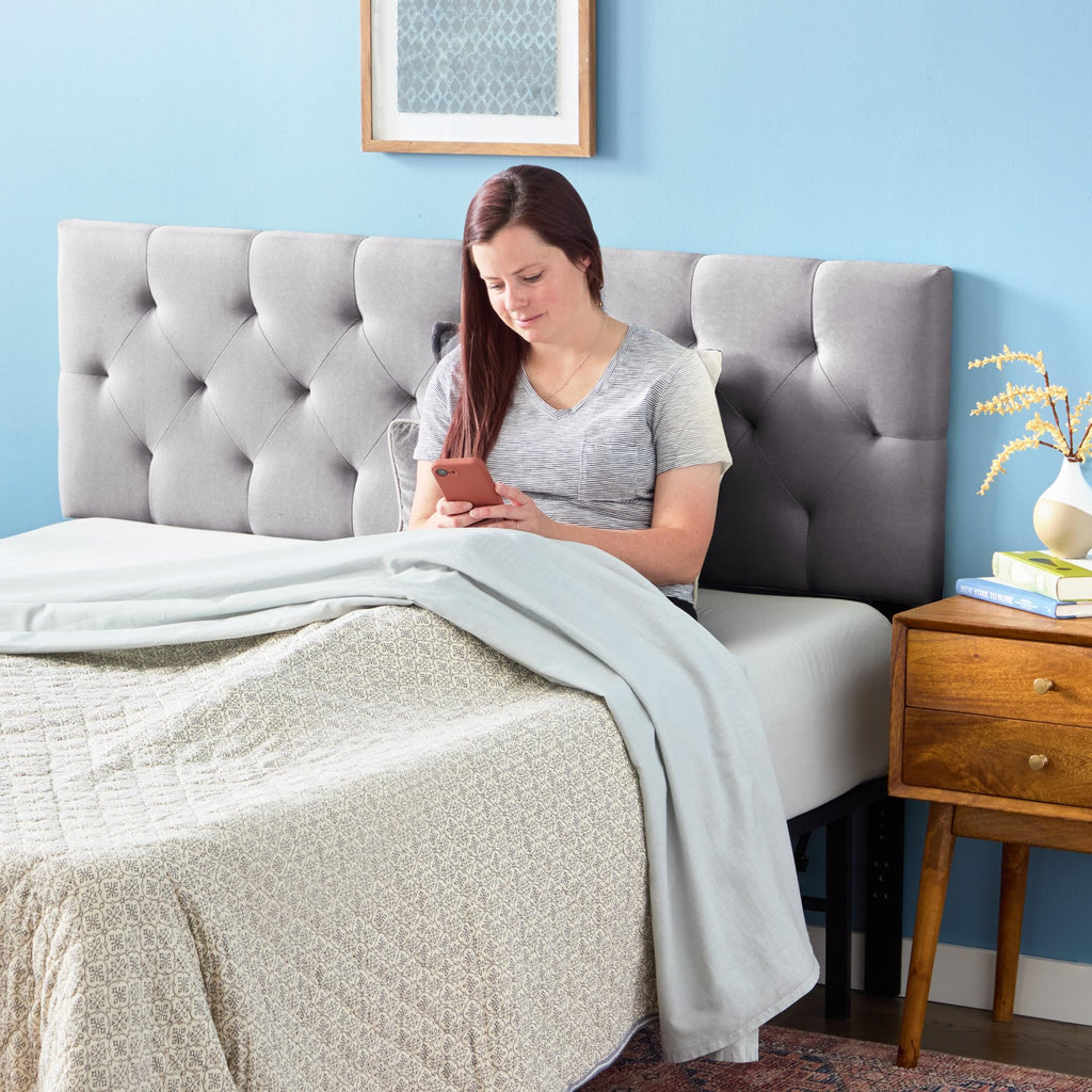 Stone Queen Size Upholstered Headboard Z5272