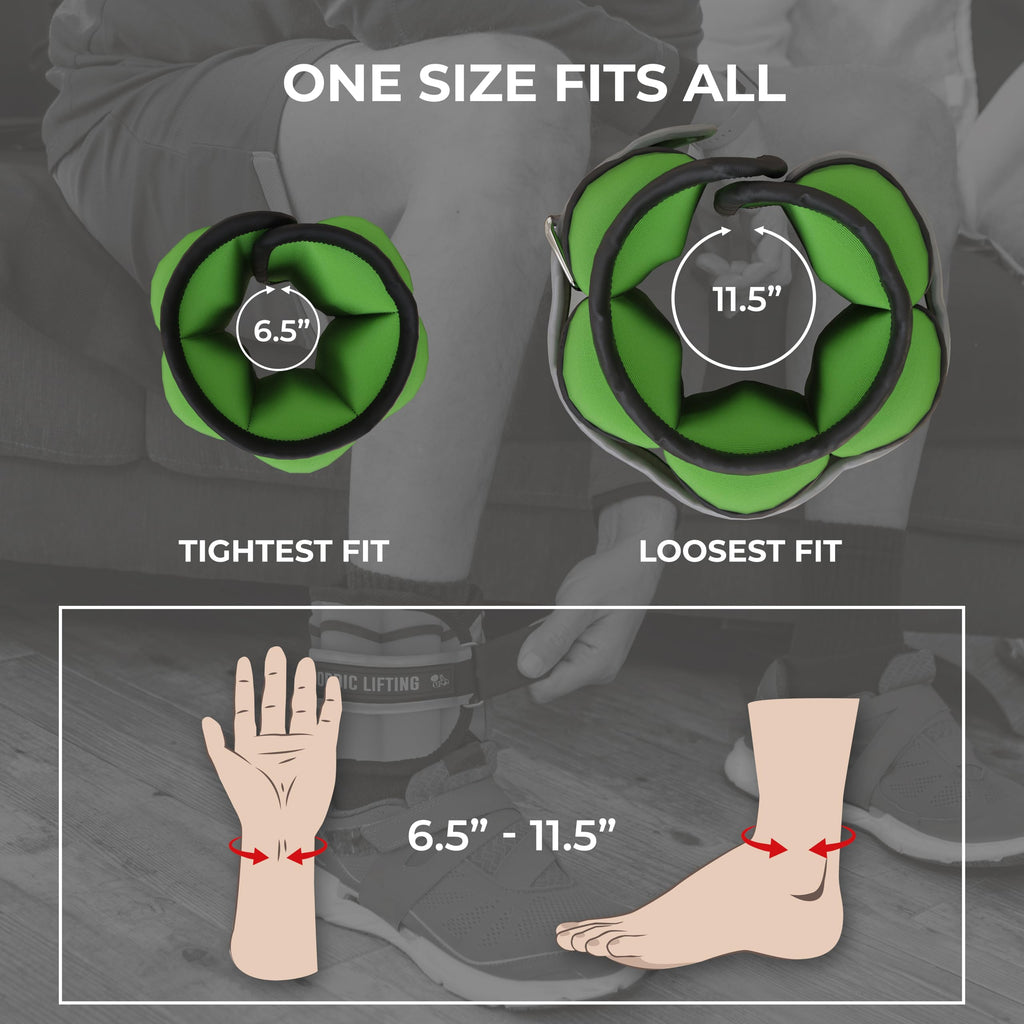 Adjustable 5lb Ankle Weights (1 Pair) H9715