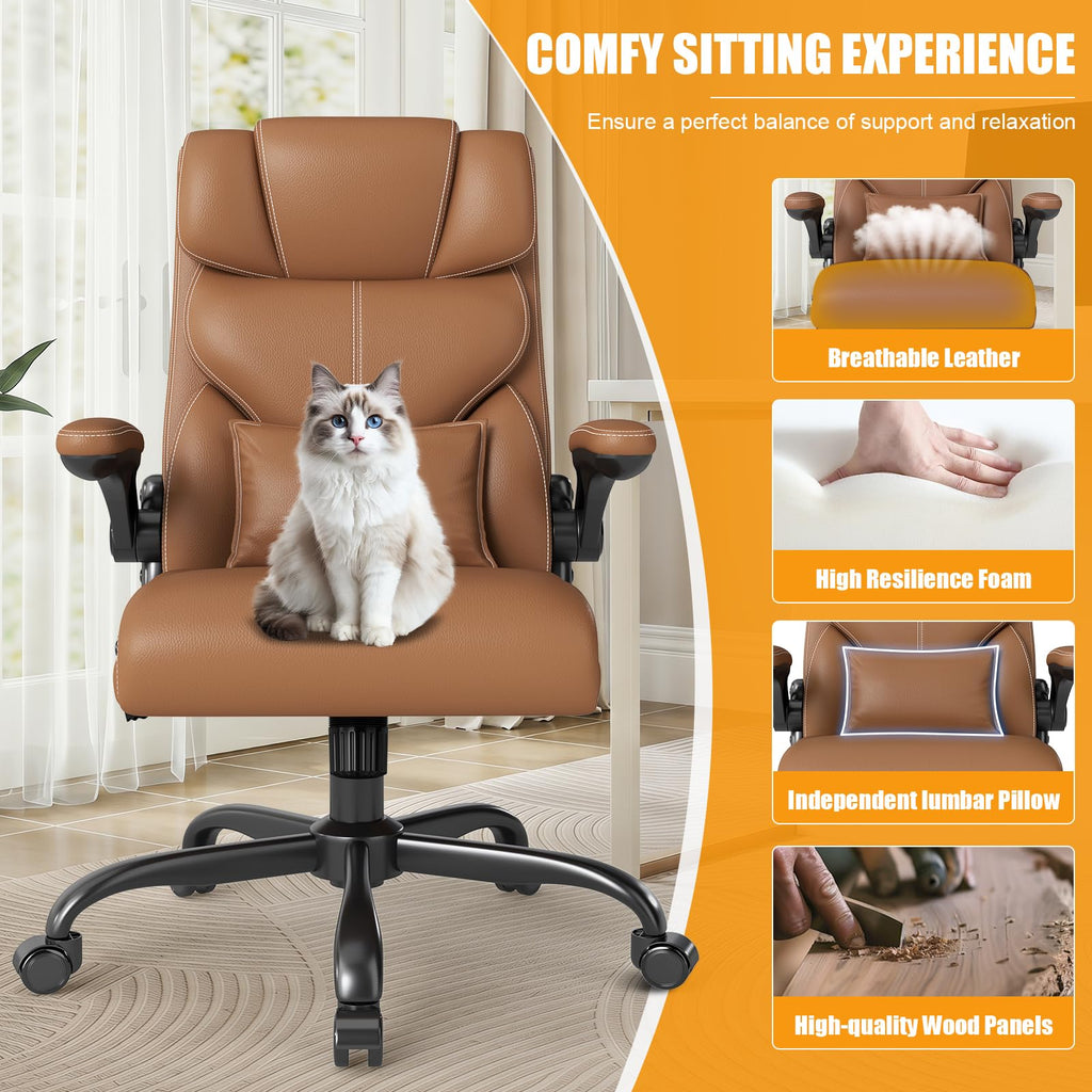 Ergonomic Office Chair with Flip-up Armrests T3965