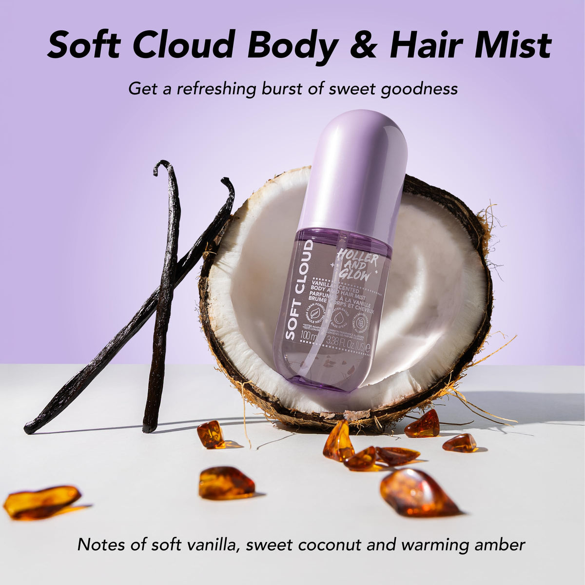 Vanilla Scented Body And Hair Mist, 3.38 Fl Oz Y153442
