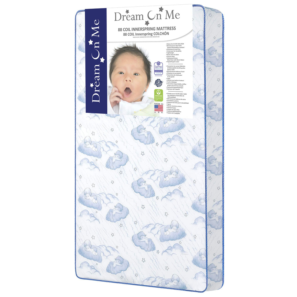Blue 88 Coil Spring Crib and Toddler Bed Mattress J2234