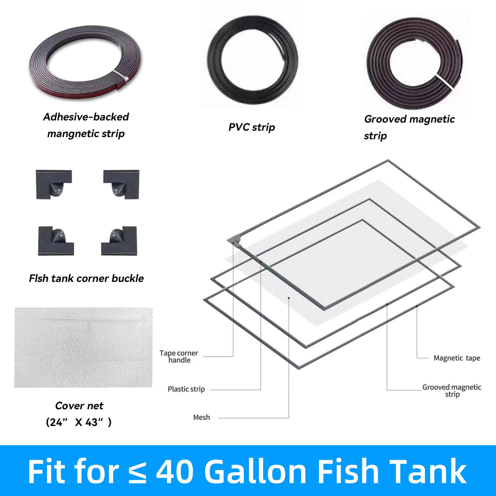 Magnetic Aquarium Lid Anti-Jumping Mesh Fish Tank Cover J73362