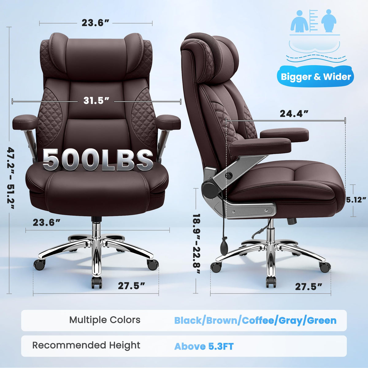 500LBS Big and Tall Office Chair S7812