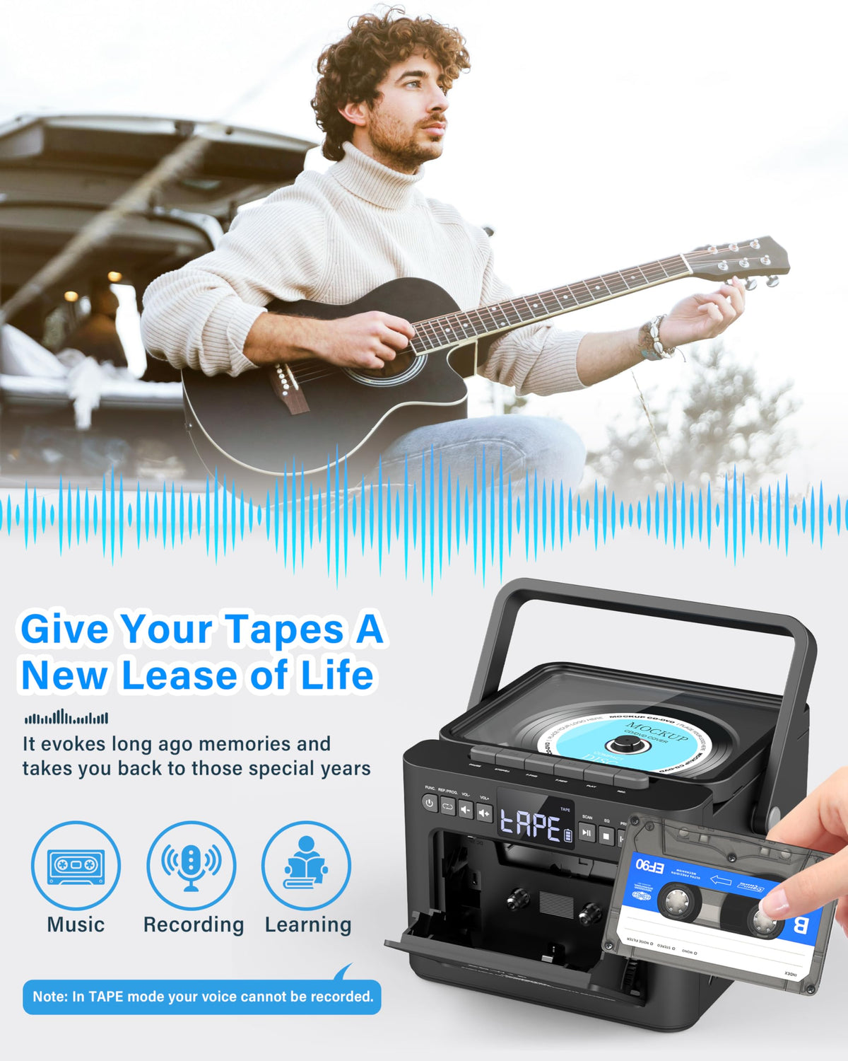 CD and Cassette Player Combo S503