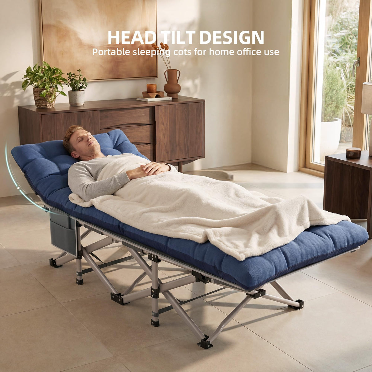Heavy Duty 2 Pack Folding Camping Cot with Carry Bag S82789
