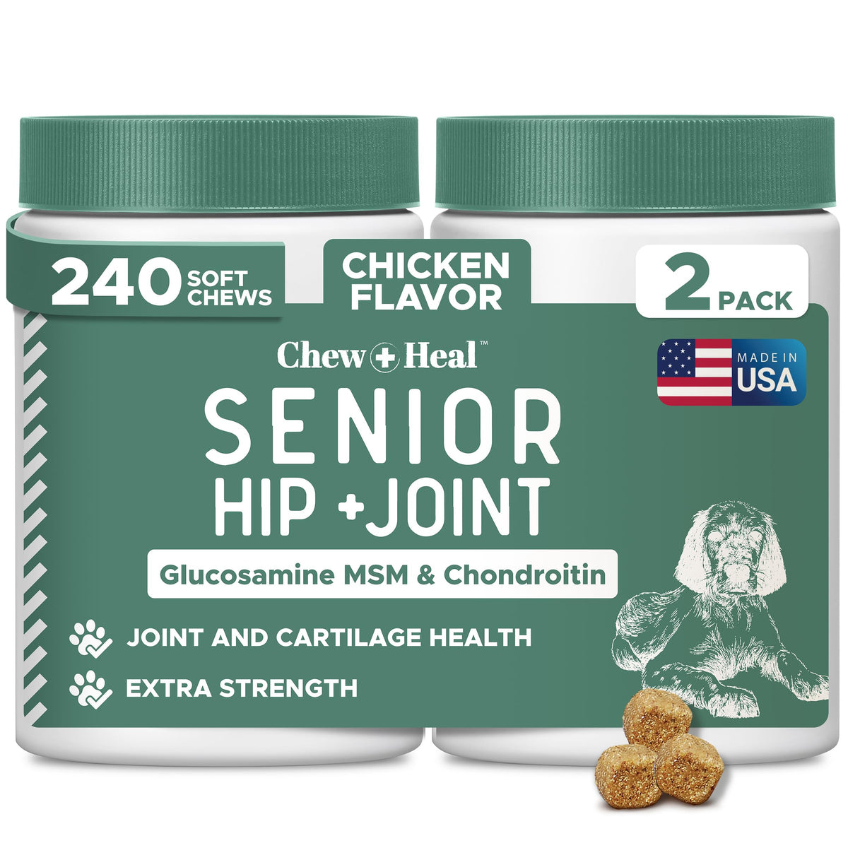 Glucosamine Chondroitin MSM Soft Chews for Dogs N918