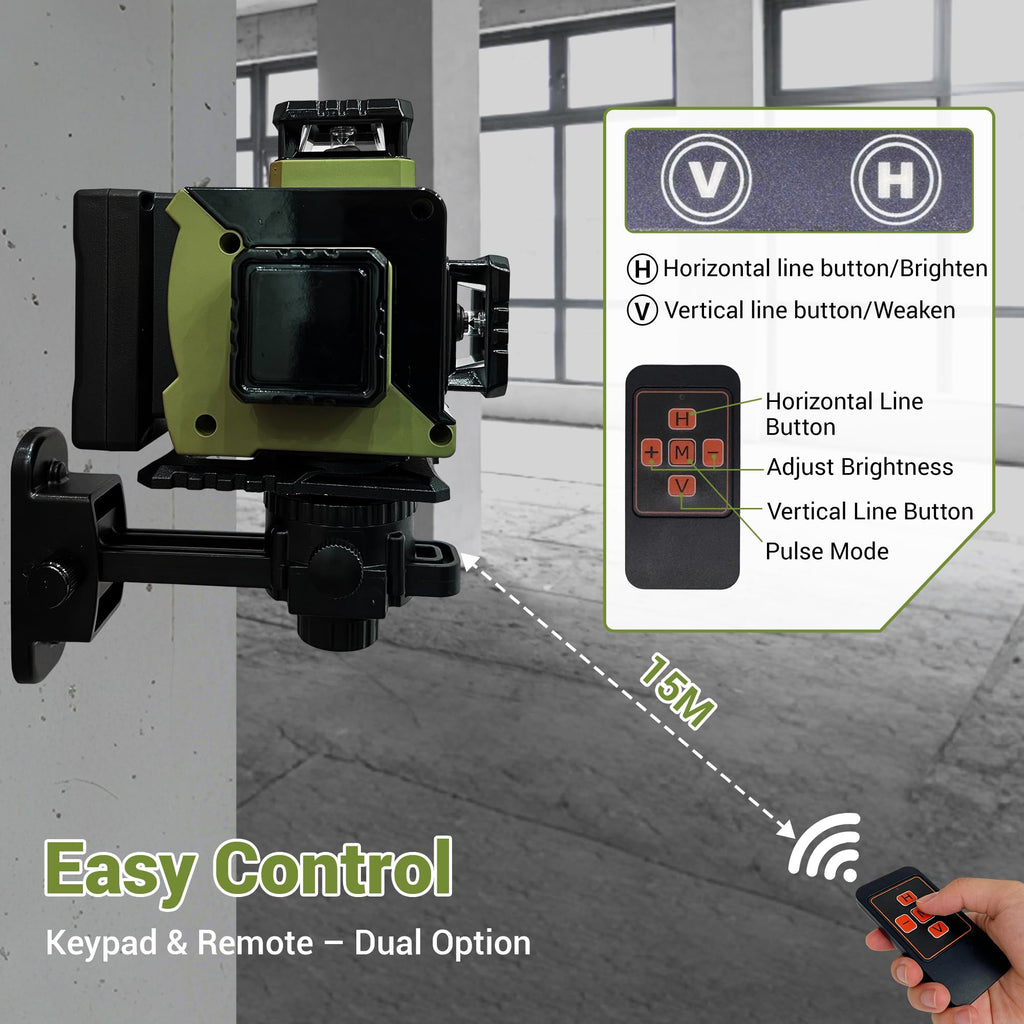 360 Self Leveling Green Laser Level with Magnetic Stand F329