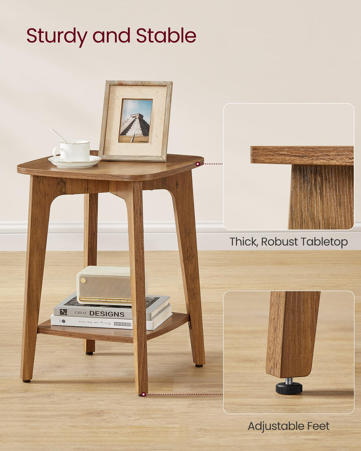 2-Tier Small Square Side Table Set of 2 B10850